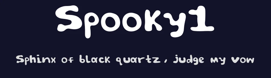 Spooky1 by David Michael — Display Font — thumbnail 2