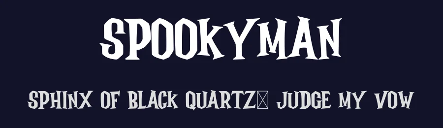 Spookyman by Krakenbox — Sans Font — thumbnail 2