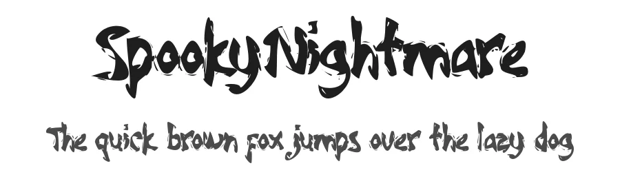 SpookyNightmare by Letter Battoyart 2019 - Ribut Riyayat — Display Font