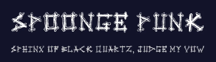 Spoonge Punk by Valeria Herrera — Display Font — thumbnail 2