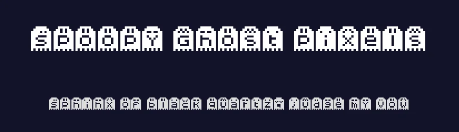 Spoopy Ghost Pixels — Display Font — thumbnail 2