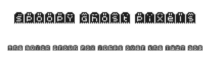 Spoopy Ghost Pixels — Display Font