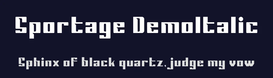 Sportage DemoItalic by Eric Kurniawan — Display Font — thumbnail 2