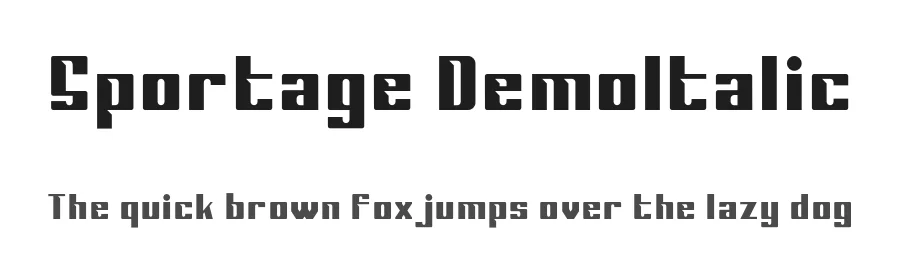 Sportage DemoItalic by Eric Kurniawan β Display Font