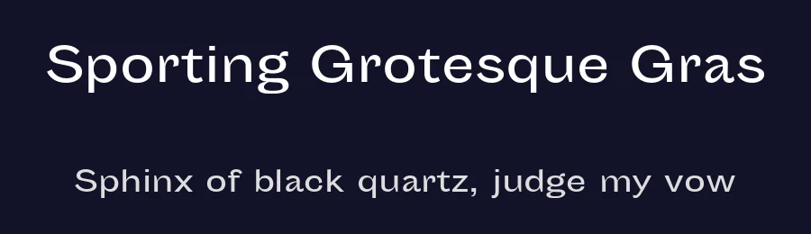 Sporting Grotesque Gras by Lucas LE BIHAN — Sans Font — thumbnail 2