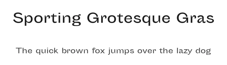 Sporting Grotesque Gras by Lucas LE BIHAN β Sans Font