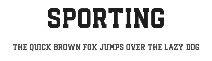 Sporting by Rizky Awaludin (Pentype Studio) — Display Font