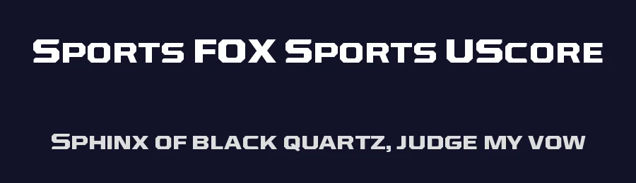 Sports FOX Sports UScore — Display Font — thumbnail 2