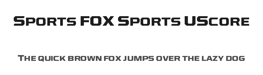 Sports FOX Sports UScore — Display Font