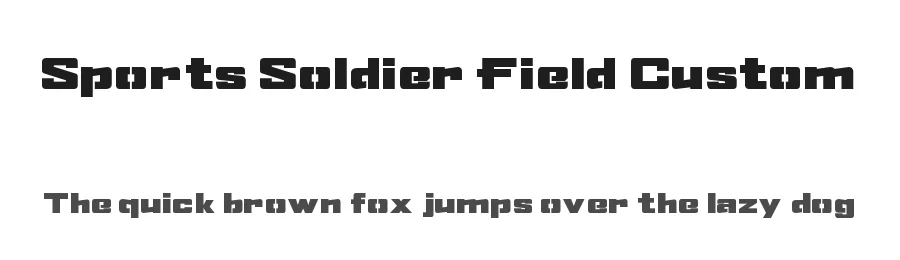 Sports Soldier Field Custom — Display Font