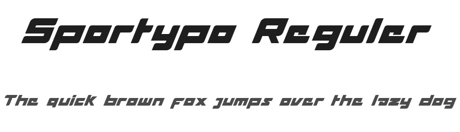 Sportypo Reguler by Ghielz — Display Font