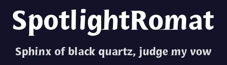 SpotlightRomat — Display Font — thumbnail 2