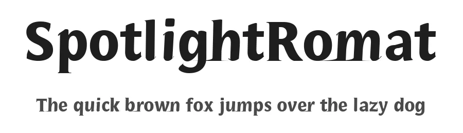 SpotlightRomat — Display Font