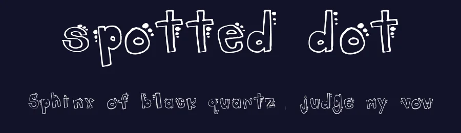 spotted dot — Display Font — thumbnail 2