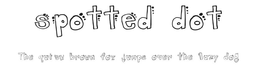 spotted dot — Display Font