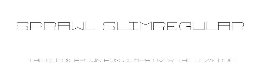 Sprawl SlimRegular — Display Font