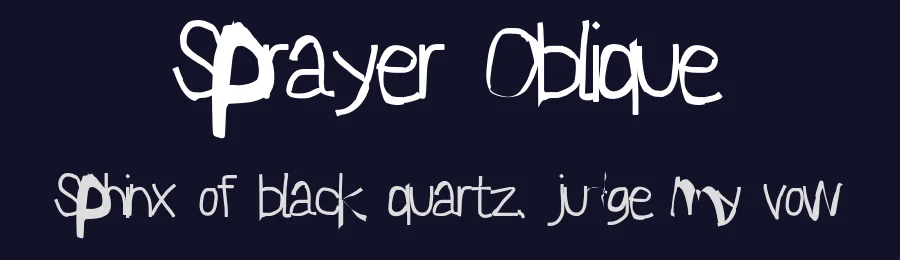 Sprayer Oblique — Display Font — thumbnail 2