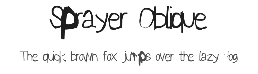 Sprayer Oblique — Display Font