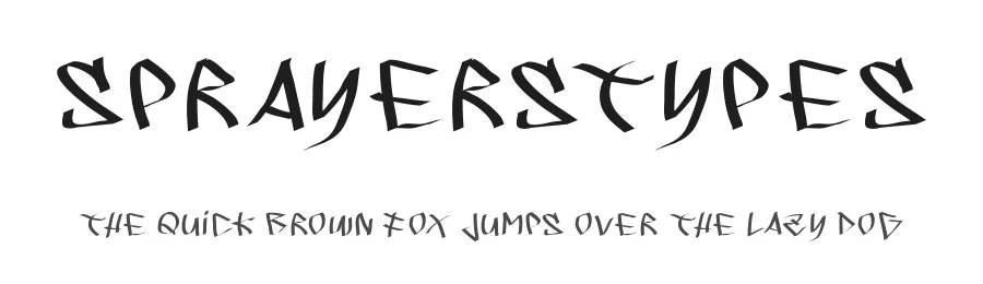 SprayersTypes — Display Font