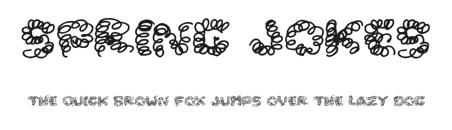 Spring Jokes — Display Font