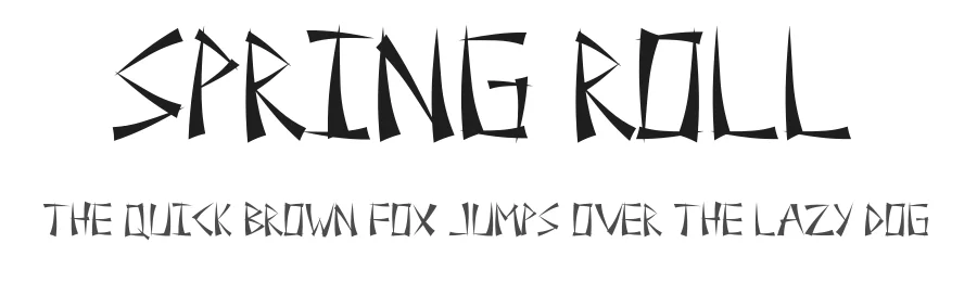 Spring Roll — Display Font