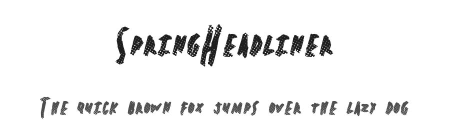 SpringHeadliner by Xerographer Fonts Max Infeld — Display Font