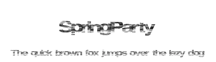 SpringParty by Max Infeld โ Display Font