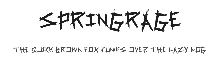 SpringRage by Xerographer Fonts Max Infeld โ Display Font