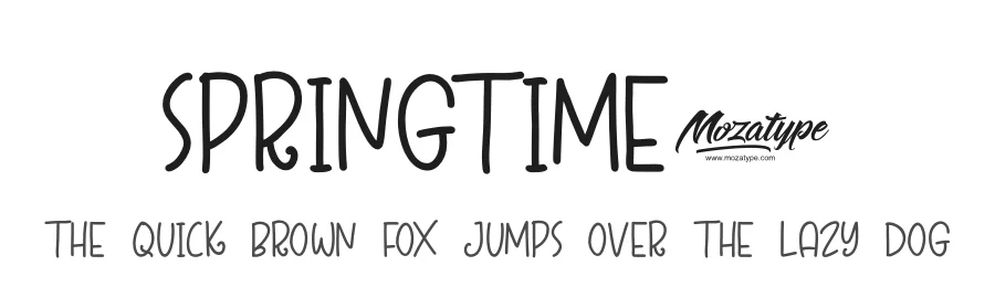 SPRINGTIME1 by Mozarella.std โ Display Font
