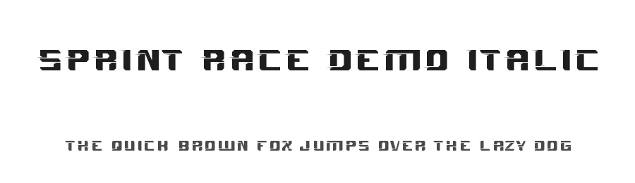 Sprint Race Demo Italic by Shalsha & Suci Anita — Display Font