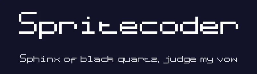 Spritecoder — Display Font — thumbnail 2