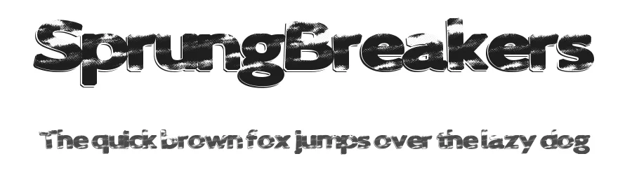 SprungBreakers by Xerographer Fonts Max Infeld โ Display Font