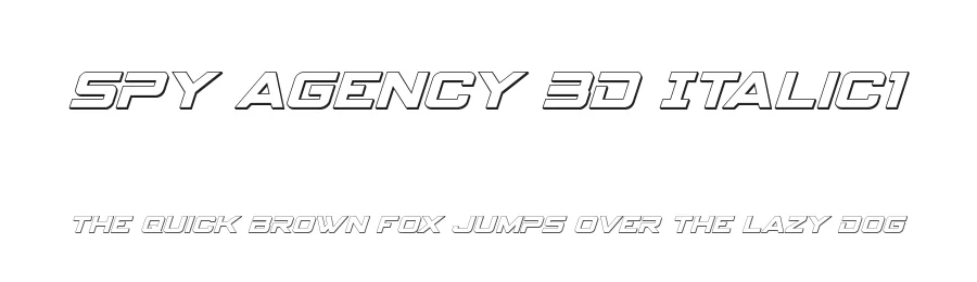 Spy Agency 3D Italic1 by Daniel Zadorozny โ Display Font