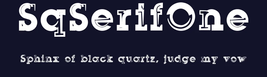 SqSerifOne — Display Font — thumbnail 2