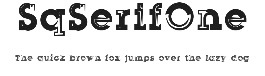 SqSerifOne โ Display Font