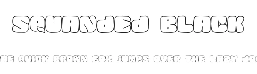 SQUANDED Black by Yissus Letters & Drawings — Display Font