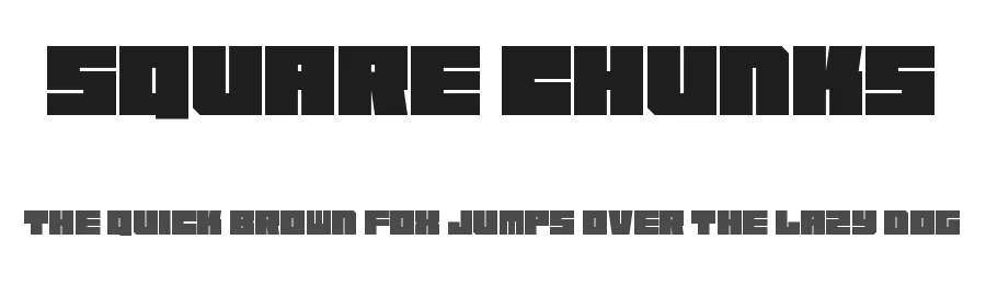 Square Chunks — Display Font