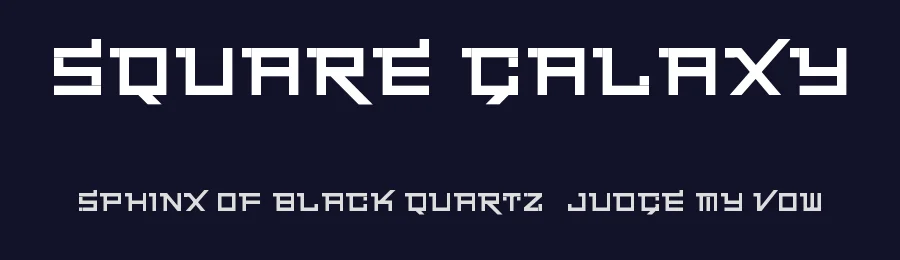 Square Galaxy — Display Font — thumbnail 2
