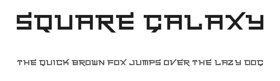 Square Galaxy — Display Font
