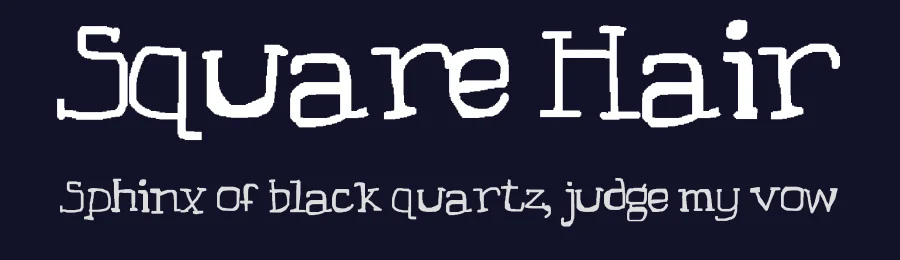 Square Hair — Display Font — thumbnail 2