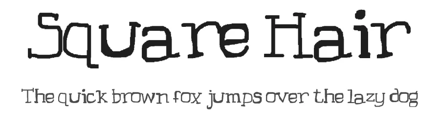 Square Hair — Display Font