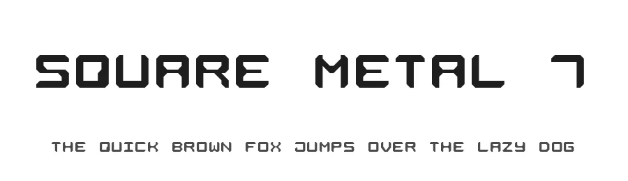 Square Metal 7 by Sizenko Alexander — Display Font