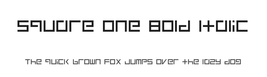 Square One Bold Italic by Darrell Flood — Display Font