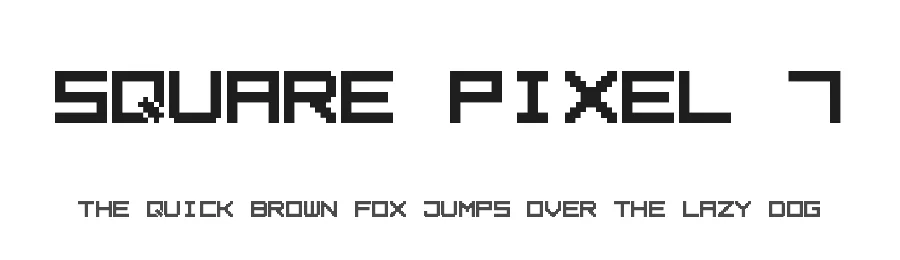 Square Pixel 7 by Sizenko Alexander — Display Font