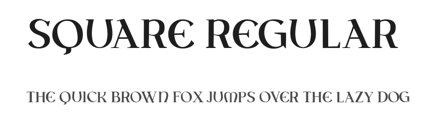 Square Regular1 by Vladimir Nikolic — Display Font