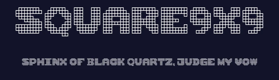 Square9x9 — Display Font — thumbnail 2