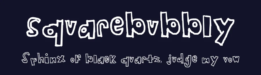 squarebubbly — Display Font — thumbnail 2