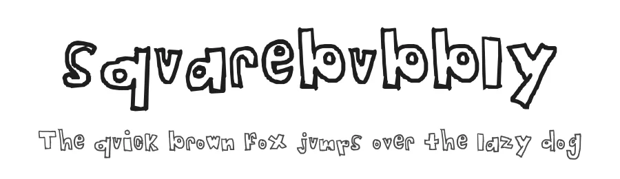 squarebubbly — Display Font