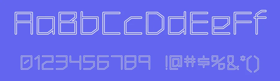 Squaredee Outline by Russ McMullin — Display Font — thumbnail 3