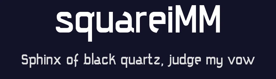 squareiMM — Display Font — thumbnail 2